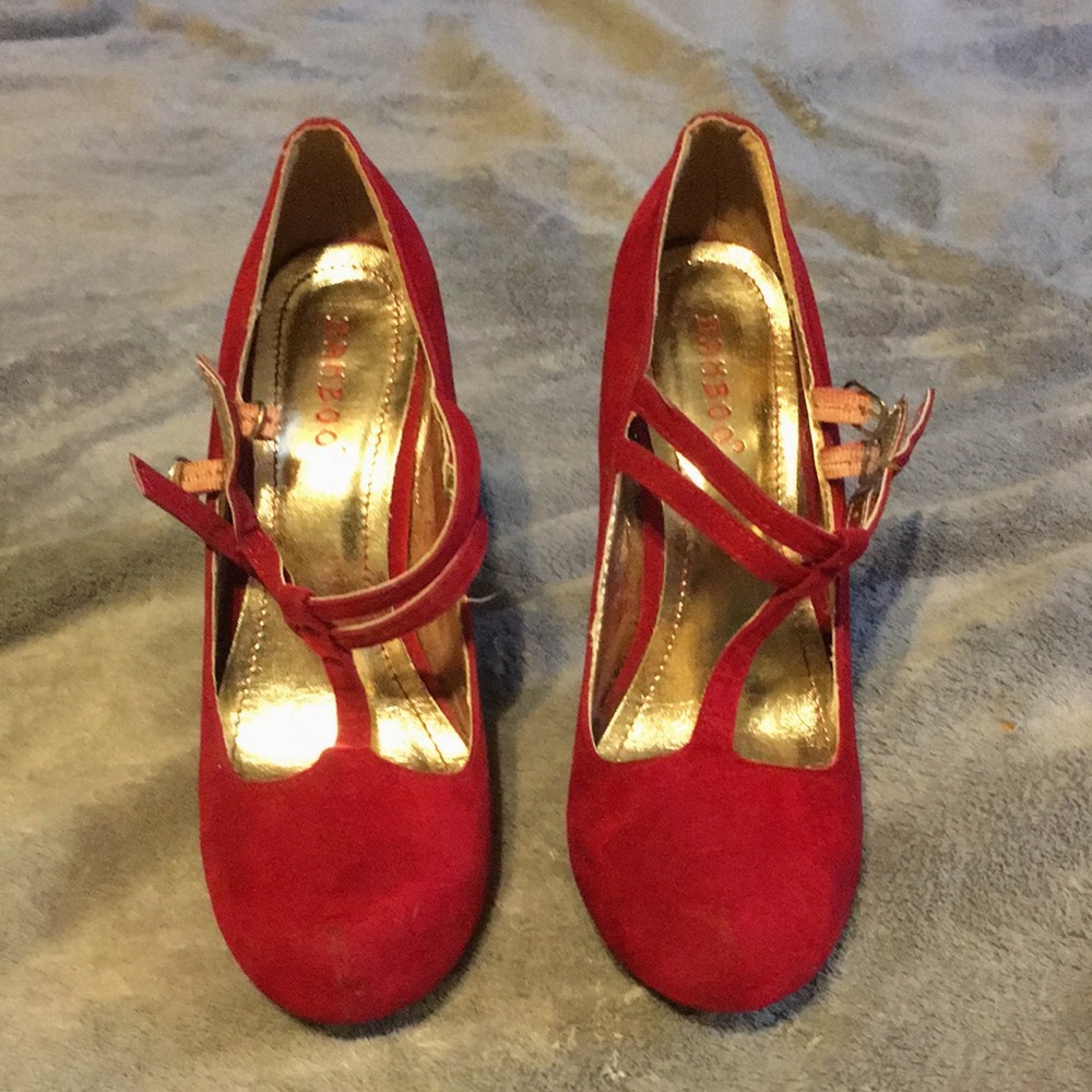 Bamboo Mary Jane’s red